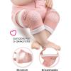 image:imageBOSONER Baby Crawling AntiSlip Knee Unisex Baby Toddlers Kneepads 5 PairsLight Blue orange pink blue grey