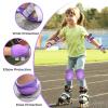 image:imageBOSONER Basic Kids Protective Gear Kids Knee Pads and Elbow Pads with Wrist Guards Set for 315 Years  Design for Roller Skates Cycling BMX Bike Skateboard Inline Skating Scooter Riding SportsPurple