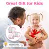 image:imageBOSONER Basic Kids Protective Gear Kids Knee Pads and Elbow Pads with Wrist Guards Set for 315 Years  Design for Roller Skates Cycling BMX Bike Skateboard Inline Skating Scooter Riding SportsWhite Pink