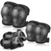 image:imageBOSONER Basic Kids Protective Gear Kids Knee Pads and Elbow Pads with Wrist Guards Set for 315 Years  Design for Roller Skates Cycling BMX Bike Skateboard Inline Skating Scooter Riding SportsBlack