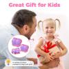 image:imageBOSONER Basic Kids Protective Gear Kids Knee Pads and Elbow Pads with Wrist Guards Set for 315 Years  Design for Roller Skates Cycling BMX Bike Skateboard Inline Skating Scooter Riding SportsPurple Pink
