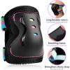 image:imageBOSONER KidsYouth Knee Pad Elbow Pads Guards Protective Gear Set for Roller Skates Cycling BMX Bike Skateboard Inline Skatings Scooter Riding SportsBlack Colored