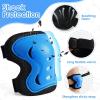 image:imageBOSONER KidsYouth Knee Pad Elbow Pads Guards Protective Gear Set for Roller Skates Cycling BMX Bike Skateboard Inline Skatings Scooter Riding SportsBlack  Blue