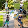 image:imageBOSONER KidsYouth Knee Pad Elbow Pads Guards Protective Gear Set for Roller Skates Cycling BMX Bike Skateboard Inline Skatings Scooter Riding SportsBlack  Blue