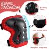 image:imageBOSONER KidsYouth Knee Pad Elbow Pads Guards Protective Gear Set for Roller Skates Cycling BMX Bike Skateboard Inline Skatings Scooter Riding SportsBlack  Red