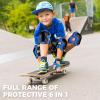 image:imageBOSONER KidsYouth Knee Pad Elbow Pads Guards Protective Gear Set for Roller Skates Cycling BMX Bike Skateboard Inline Skatings Scooter Riding SportsDeep Blue