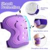 image:imageBOSONER KidsYouth Knee Pad Elbow Pads Guards Protective Gear Set for Roller Skates Cycling BMX Bike Skateboard Inline Skatings Scooter Riding SportsPurple