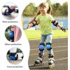 image:imageBOSONER KidsYouth Knee Pad Elbow Pads for Roller Skates Cycling BMX Bike Skateboard Inline Rollerblading Skating Skatings Scooter Riding SportsBlack  Blue