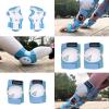image:imageBOSONER KidsYouth Knee Pad Elbow Pads for Roller Skates Cycling BMX Bike Skateboard Inline Rollerblading Skating Skatings Scooter Riding SportsBlue  White