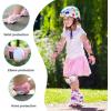 image:imageBOSONER KidsYouth Knee Pad Elbow Pads for Roller Skates Cycling BMX Bike Skateboard Inline Rollerblading Skating Skatings Scooter Riding SportsPink  White