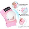 image:imageBOSONER KidsYouth Knee Pad Elbow Pads for Roller Skates Cycling BMX Bike Skateboard Inline Rollerblading Skating Skatings Scooter Riding SportsPink  White