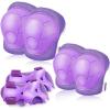 image:imageBOSONER Basic Kids Protective Gear Kids Knee Pads and Elbow Pads with Wrist Guards Set for 315 Years  Design for Roller Skates Cycling BMX Bike Skateboard Inline Skating Scooter Riding SportsPurple