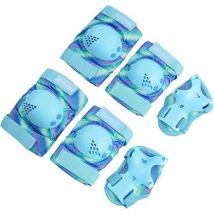 image:imageBOSONER KidsYouth Knee Pad Elbow Pads for Roller Skates Cycling BMX Bike Skateboard Inline Rollerblading Skating Skatings Scooter Riding SportsBlue Fade