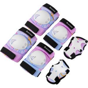 image:imageBOSONER KidsYouth Knee Pad Elbow Pads for Roller Skates Cycling BMX Bike Skateboard Inline Rollerblading Skating Skatings Scooter Riding SportsPink  Blue