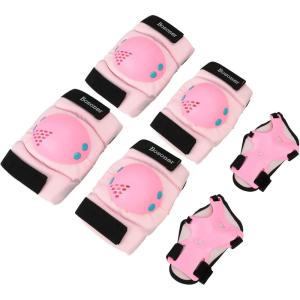 image:imageBOSONER KidsYouth Knee Pad Elbow Pads for Roller Skates Cycling BMX Bike Skateboard Inline Rollerblading Skating Skatings Scooter Riding SportsPink