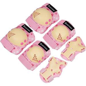 image:imageBOSONER KidsYouth Knee Pad Elbow Pads for Roller Skates Cycling BMX Bike Skateboard Inline Rollerblading Skating Skatings Scooter Riding SportsPink Heart