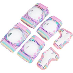 image:imageBOSONER KidsYouth Knee Pad Elbow Pads for Roller Skates Cycling BMX Bike Skateboard Inline Rollerblading Skating Skatings Scooter Riding SportsRainbow