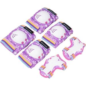 image:imageBOSONER KidsYouth Knee Pad Elbow Pads for Roller Skates Cycling BMX Bike Skateboard Inline Rollerblading Skating Skatings Scooter Riding SportsWJX Purple