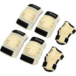 image:imageBOSONER KidsYouth Knee Pad Elbow Pads for Roller Skates Cycling BMX Bike Skateboard Inline Rollerblading Skating Skatings Scooter Riding SportsYellow