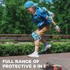 image:imageBOSONER Knee Pads for Kids RollerSkating Adjustable Protective Gear Set Knee Elbow Pads Wrist Guards for Bike Cycling Skateboarding Scooter Gifts 38915 Years Boys GirlsBlue