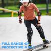 image:imageBOSONER Knee Pads for Kids RollerSkating Adjustable Protective Gear Set Knee Elbow Pads Wrist Guards for Bike Cycling Skateboarding Scooter Gifts 38915 Years Boys GirlsBlack