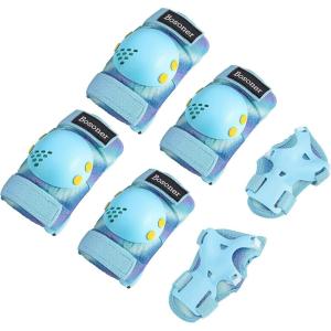 image:imageBOSONER Knee Elbow Pads for Kids Knee Pads and Elbow Pads for Kids 315  Protection Gear for GirlsBoysBlue Gradient