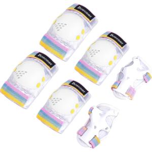 image:imageBOSONER Knee Elbow Pads for Kids Knee Pads and Elbow Pads for Kids 315  Protection Gear for GirlsBoysRainbow