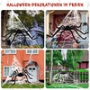 image:imageBOSONER Halloween Decorations Outdoor Spider Webs 1Pcs Giant Spiders  200 Triangular Web with Hook  Stretch Web and Ground Stakes for Large Halloween Decor and Haunted House Decoration  Triangular Web Design Includes Ground Stakes Haunted House Decor Outdoor Use Includes HookBlack
