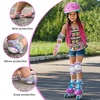 image:imageBOSONER KidsYouth Knee Pad Elbow Pads Guards Protective Gear Set for Rollerblade Roller Skates Cycling BMX Bike Riding Skateboard Inline Skatings Scooter Riding Sports PinkblueRainbow
