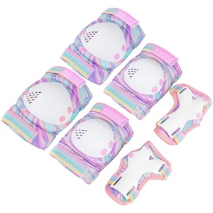 image:imageBOSONER KidsYouth Knee Pad Elbow Pads Guards Protective Gear Set for Rollerblade Roller Skates Cycling BMX Bike Riding Skateboard Inline Skatings Scooter Riding Sports PinkblueRainbow